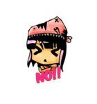 TyrannosaurusGirl doesn't take off hat（個別スタンプ：8）