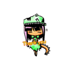 TyrannosaurusGirl doesn't take off hat（個別スタンプ：9）