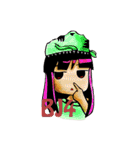 TyrannosaurusGirl doesn't take off hat（個別スタンプ：11）