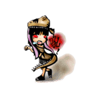 TyrannosaurusGirl doesn't take off hat（個別スタンプ：16）