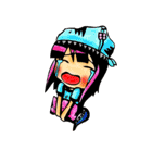 TyrannosaurusGirl doesn't take off hat（個別スタンプ：17）