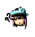TyrannosaurusGirl doesn't take off hat（個別スタンプ：19）