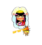 TyrannosaurusGirl doesn't take off hat（個別スタンプ：35）