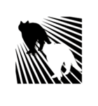 クロねこシロねこ（個別スタンプ：29）