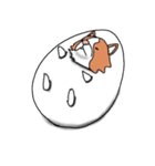 落書き風のホエーちゃん（個別スタンプ：37）