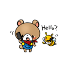 クマさんとハチさん（個別スタンプ：3）