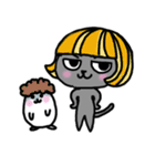 黒ネコダルとハムスターココ（個別スタンプ：1）
