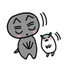 黒ネコダルとハムスターココ（個別スタンプ：7）