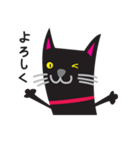 黒猫のマロ（個別スタンプ：1）