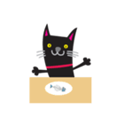 黒猫のマロ（個別スタンプ：2）