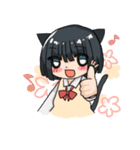 にゃん子と一緒（個別スタンプ：1）