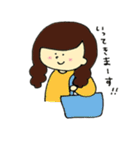 女の子のゆるゆるスタンプ（個別スタンプ：2）