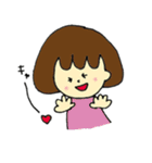 女の子のゆるゆるスタンプ（個別スタンプ：6）