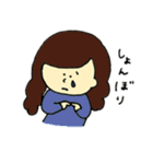 女の子のゆるゆるスタンプ（個別スタンプ：8）