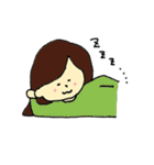 女の子のゆるゆるスタンプ（個別スタンプ：17）