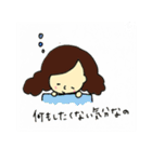 女の子のゆるゆるスタンプ（個別スタンプ：35）