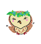 Funny owl family（個別スタンプ：12）