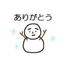 ゆる手描き雪だるま「ユキオさん」（個別スタンプ：3）