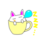 ぐうたら カップねこ 英語（個別スタンプ：13）