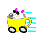 ぐうたら カップねこ 英語（個別スタンプ：15）