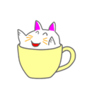 ぐうたら カップねこ 英語（個別スタンプ：18）