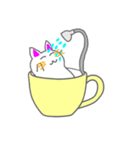 ぐうたら カップねこ 英語（個別スタンプ：23）