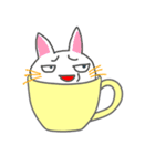 ぐうたら カップねこ 英語（個別スタンプ：28）