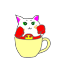 ぐうたら カップねこ 英語（個別スタンプ：36）