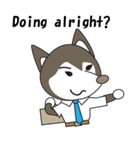 Husky manager English version（個別スタンプ：1）