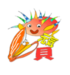 ハリセンボンと海の仲間たち（個別スタンプ：34）