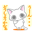 気弱しろねこ（個別スタンプ：24）