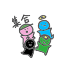 天使と悪魔と人とかっぱ（個別スタンプ：32）