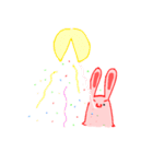 手描きウサギ（個別スタンプ：16）