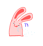 手描きウサギ（個別スタンプ：21）