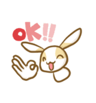 黒パンツのうさぎ（個別スタンプ：12）
