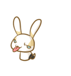 黒パンツのうさぎ（個別スタンプ：16）
