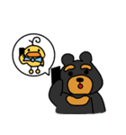 Bowknot Duck＆Lai bear（個別スタンプ：35）