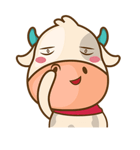 モービー、キュートでぽっちゃりしたウシ（個別スタンプ：33）