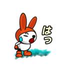 オレンジうさぎ（個別スタンプ：5）