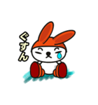 オレンジうさぎ（個別スタンプ：6）