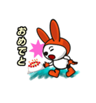 オレンジうさぎ（個別スタンプ：15）