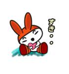 オレンジうさぎ（個別スタンプ：18）