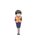 客室乗務員＆パイロット（個別スタンプ：36）