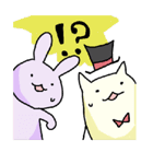 ミルキーうさぎと紳士ねこ（個別スタンプ：12）