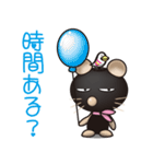 くまネコ（ねこ）のカフィ（日常会話付き）（個別スタンプ：3）