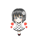 女の子とたまにトリ（個別スタンプ：1）