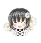 女の子とたまにトリ（個別スタンプ：2）