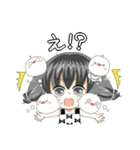 女の子とたまにトリ（個別スタンプ：5）