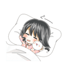 女の子とたまにトリ（個別スタンプ：7）