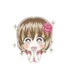 女の子とたまにトリ（個別スタンプ：9）